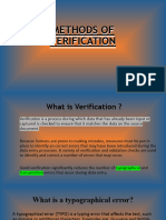 Methods of Verification