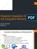Regional Integration- West Indies Federation -Stages in the Integration Movement-1