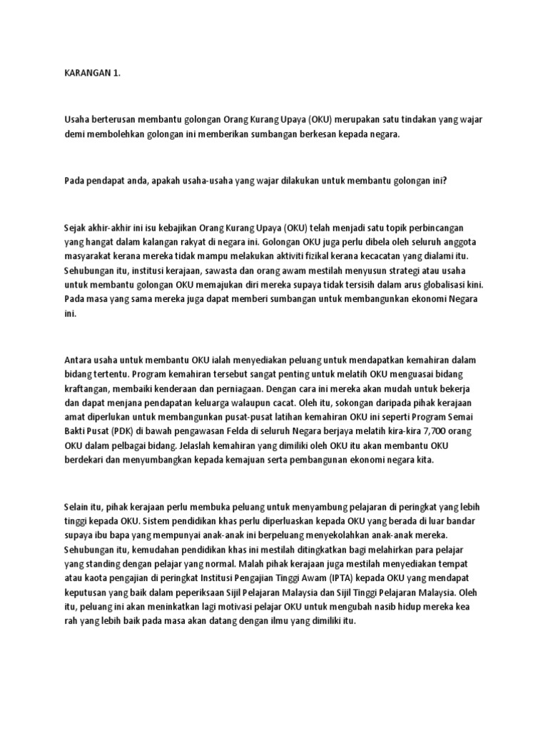 Usaha Membantu Oku Pdf