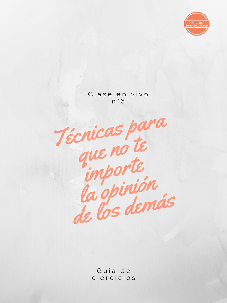Guía de Ejercicios N°6 | PDF | Crecimiento personal y profesional ...