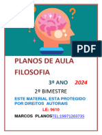 Planos de Aula Filosofia 3º Ano 2º Bimestre Amostra 2024