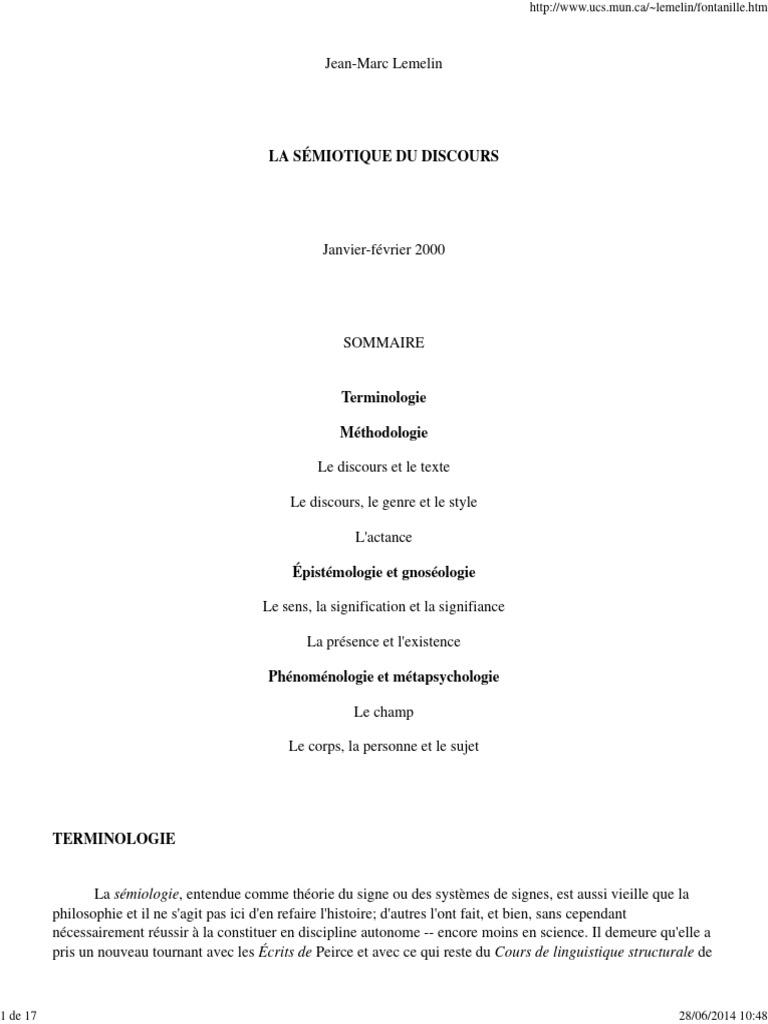 Sémiotique du discours : concepts clés | PDF | Sémiotique | Discours ...