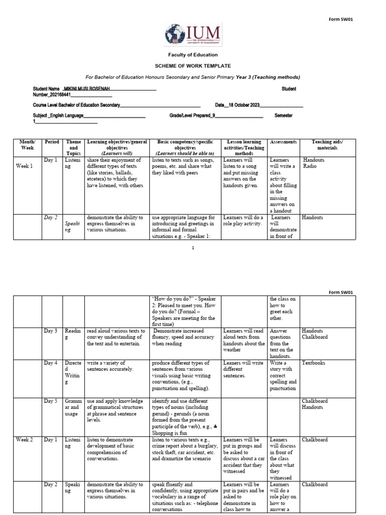form-sw01-ium-template-for-scheme-of-work-rose-pdf-verb-learning
