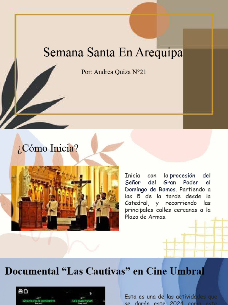 Semana Santa 2024 en Arequipa: Eventos y Reflexión | PDF | Fiestas ...