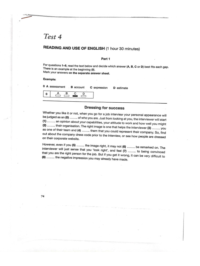 Test 4 Book 1 | PDF