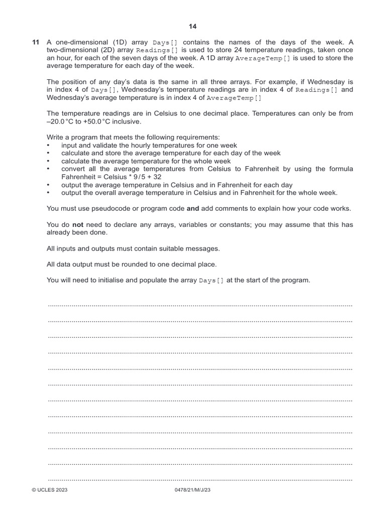 Weekly Temperature Analysis Program | PDF | Temperature | Fahrenheit