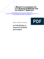 Download Solutions Manual To Accompany An Introduction To Numerical Methods And Analysis James F Epperson all chapter