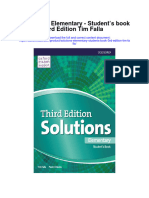 Solutions Elementary Students Book 3Rd Edition Tim Falla All Chapter