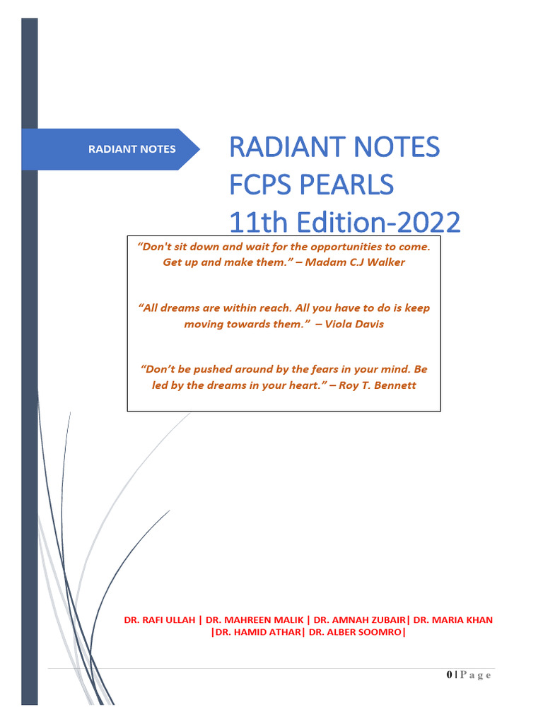 FCPS Pearls 11th Edition Overview | PDF | Diabetes | Common Carotid Artery