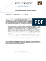 Acta de Compromiso de Padre Madre o Representante Legal (Sat)