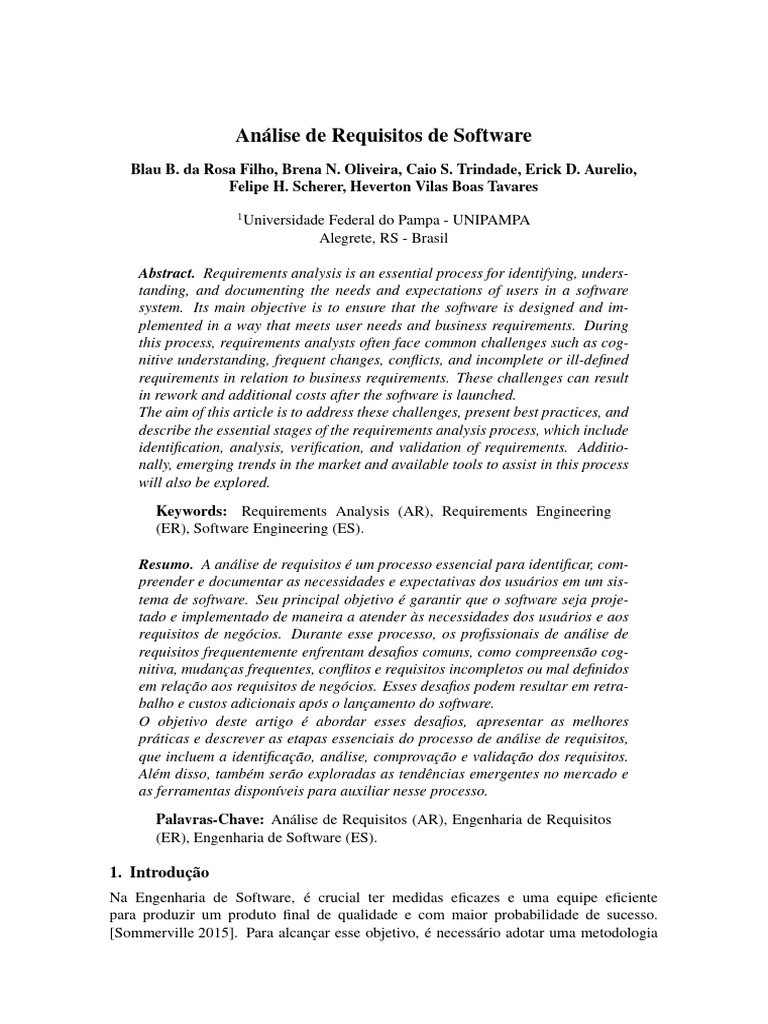 Desafios na Análise de Requisitos de Software | PDF | Protótipo | Custo
