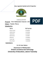 Assignement of Number Theory