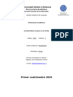 Primer Cuatrimestre 2024: Universidad Estatal A Distancia