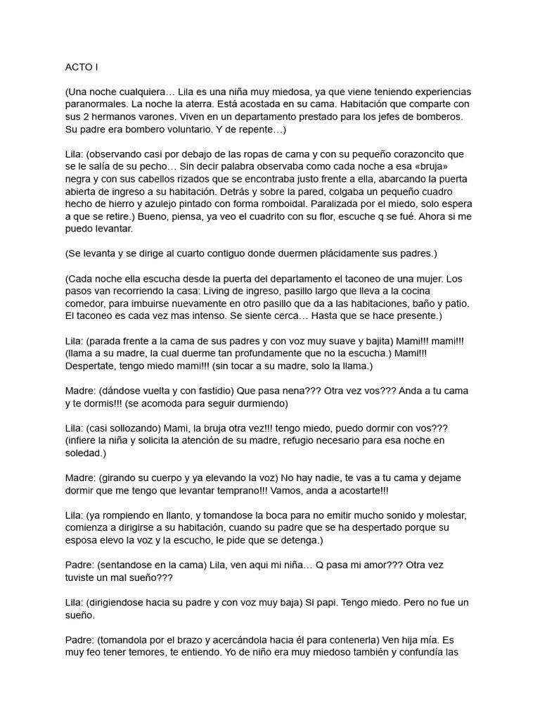 obra de teatro de miedo | PDF