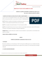 Instrução Normativa - IN Nº 09 de 30 de Janeiro de 2020 Rotulagem Água de Coco