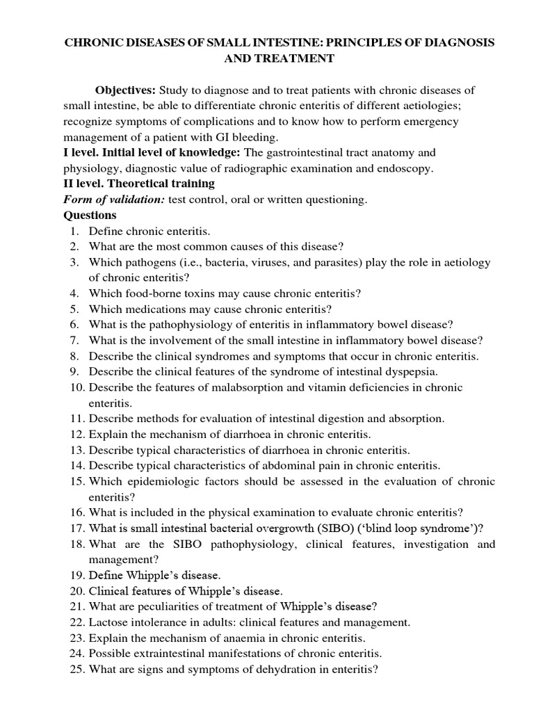 Chronic Enteritis: Diagnosis and Management | PDF | Coeliac Disease ...