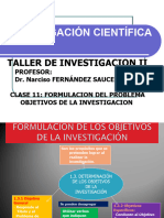 Clase 11 Taller de Investigación I. Formulacion y Objetivos