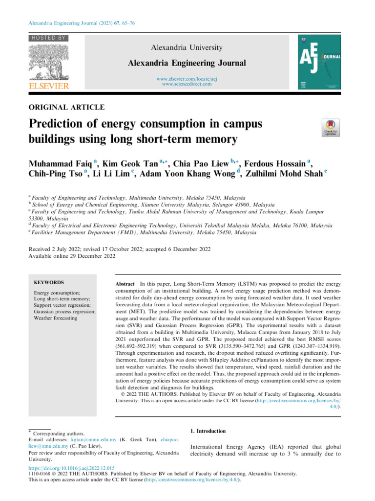 LSTM Predicts Campus Energy Use | PDF | Artificial Neural Network ...