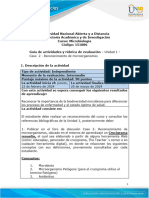 Guia de actividades y Rúbrica de evaluación - Unidad 1 - Caso 2 - Reconocimiento de microorganismos