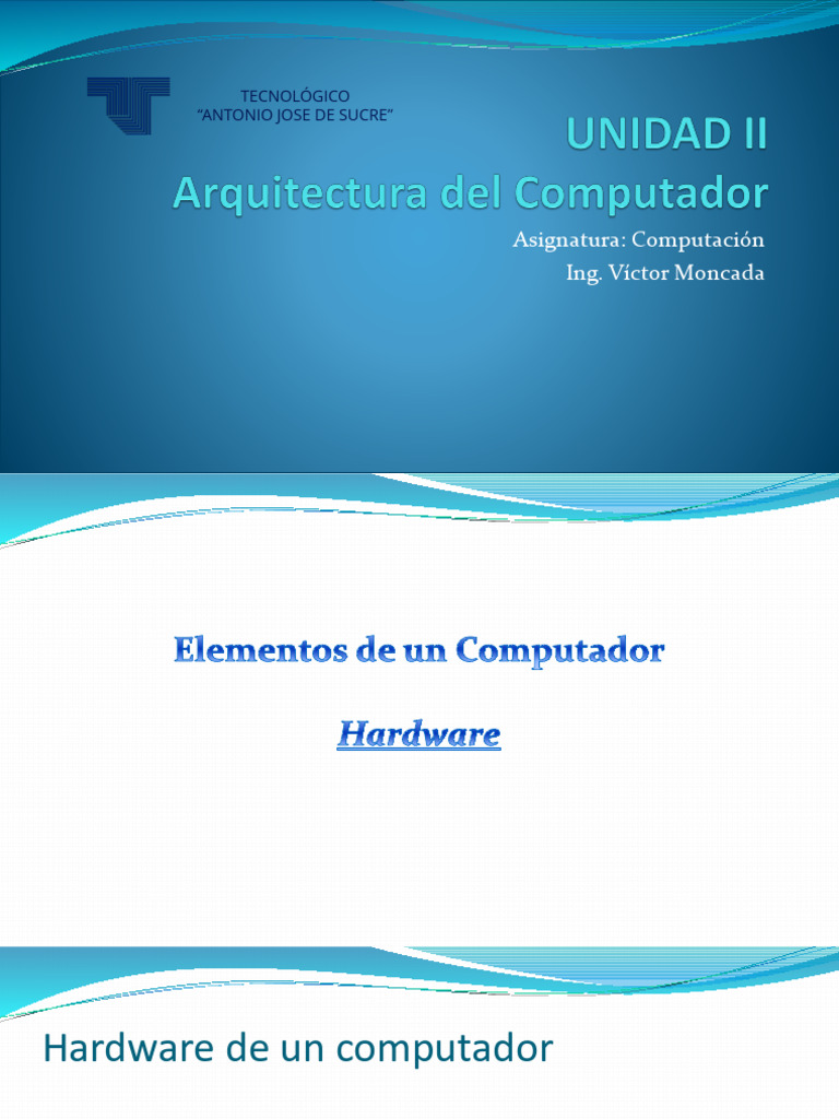 Unidad II 1_Informatica I | PDF | Hardware de la computadora ...