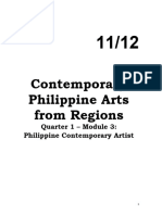 1st Quarter MODULE 3 On CONTEMPORARY PHILIPPINE ARTS From The REGIONS 1st Quarter