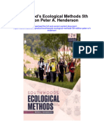 Southwoods Ecological Methods 5Th Edition Peter A Henderson All Chapter