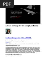 Ethical Hacking Attacks Using Kali Linux