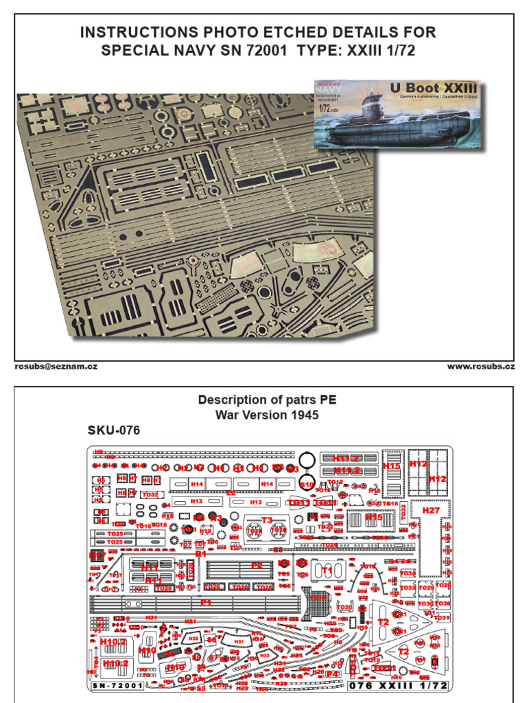 Maquette Special Navy U-Boot Typ XXIII 1/72 - Sous-marin - Neuf