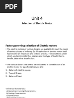 Unit 4. Part 1selection of Electric Motor