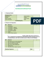 59) No Demand Certificate  Form 9-1-5