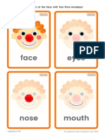 Face Parts Flashcard