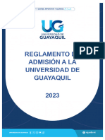 Reglamento de Admisión A La Universidad de Guayaquil 2023