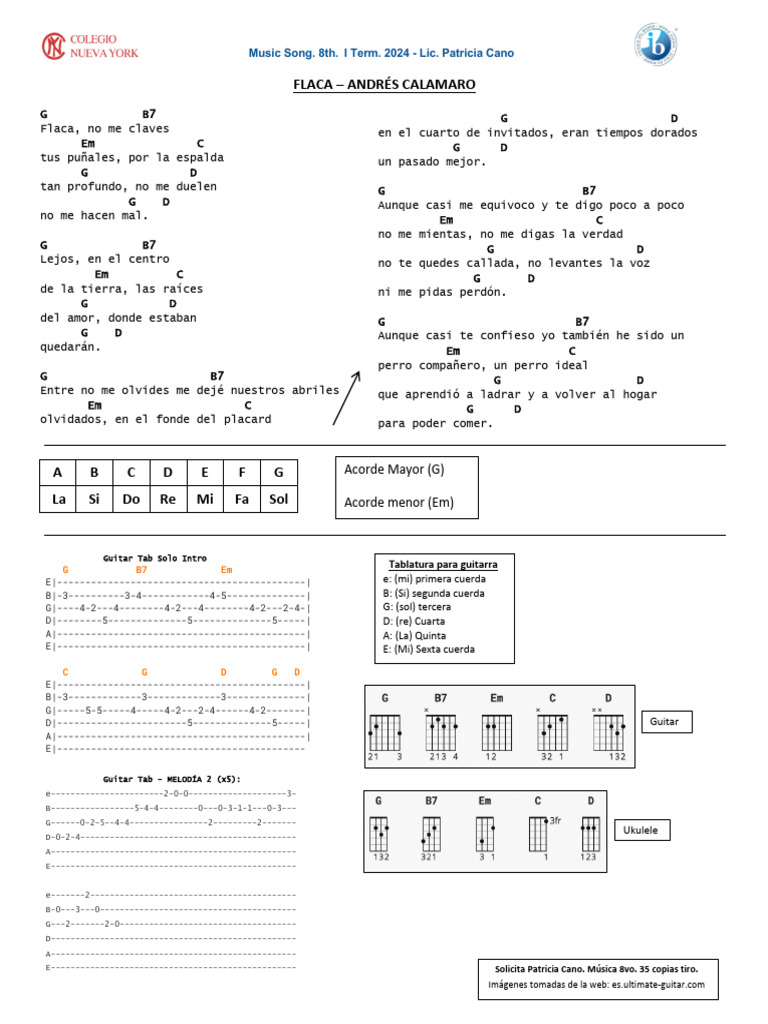 Tab de guitarra: 
