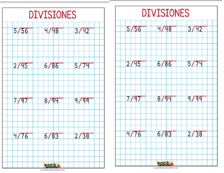 Divisiones Dos Cifras | PDF