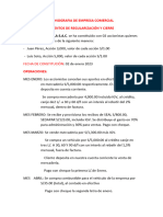 Monografia de Empresa Comercial Con Asientos de Cierre