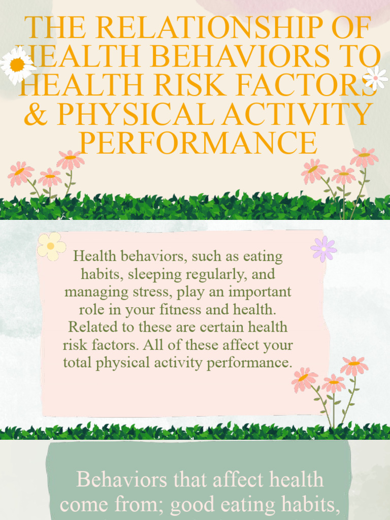 Health Behaviors and Physical Activity | PDF | Hypercholesterolemia ...