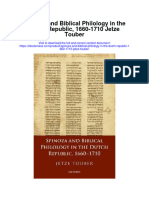 Spinoza and Biblical Philology in The Dutch Republic 1660 1710 Jetze Touber All Chapter