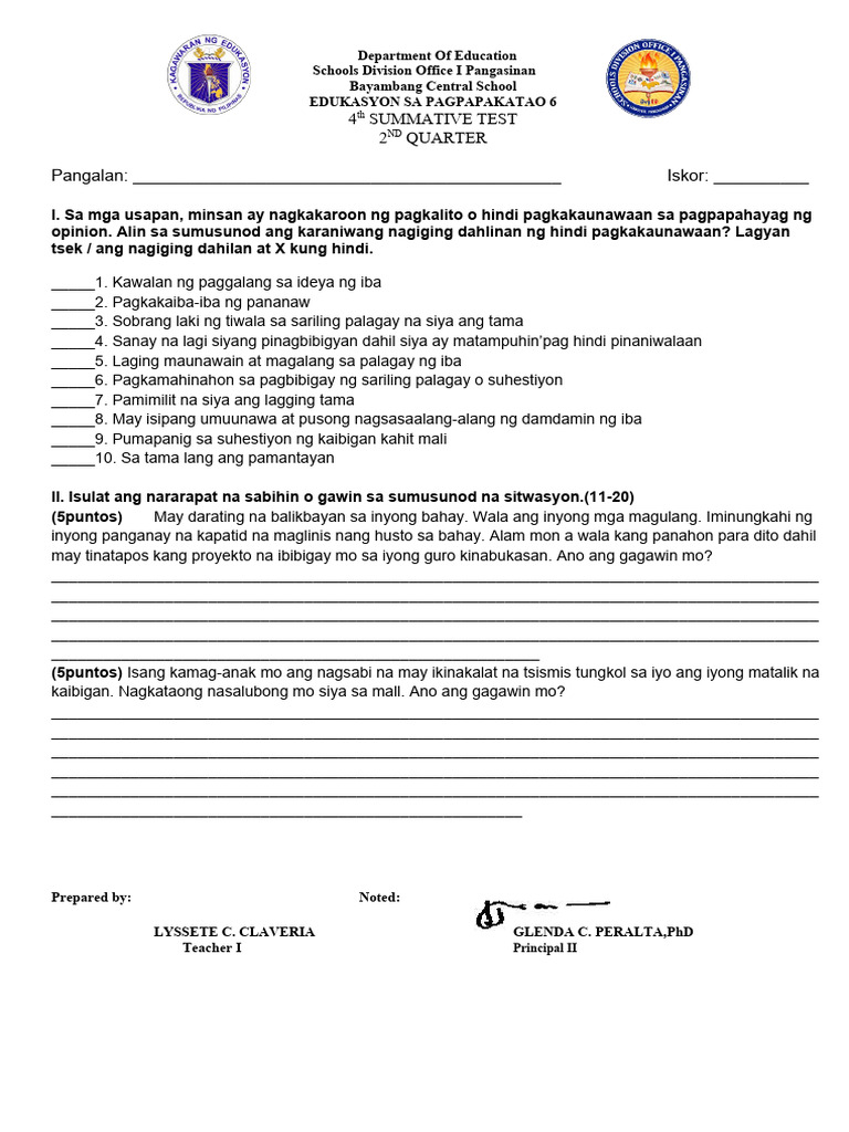Esp Q2 ST4 | PDF