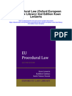 Download Eu Procedural Law Oxford European Union Law Library 2Nd Edition Koen Lenaerts full chapter