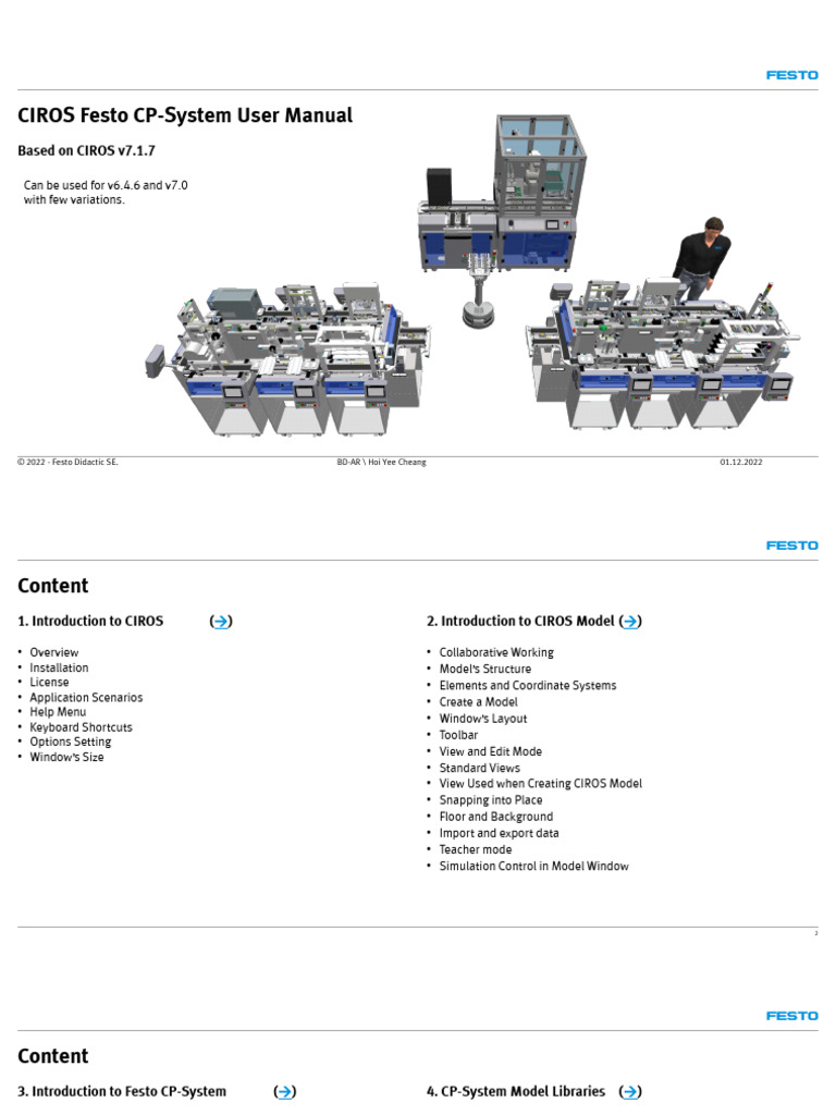 CIROS v7.1.7 User Manual Overview | PDF | Simulation | Robotics