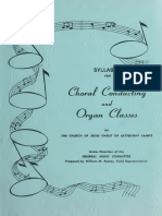 Syllabus For Choral Conducting and Organ Classes in The Church of Jesus Christ of Latter-Day Saints: Under Direction of The General Music Committee
