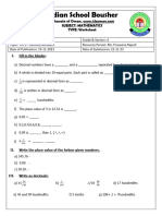 GR 4 - WS - CH 9 - Decimal Numbers