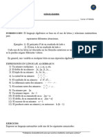 Guia de Algebra Primero Medio