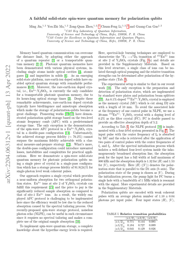 A faithful solid state spin wave quantum memory for polarization qubits