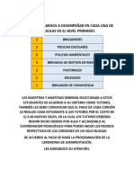 Relación de Cargos A Desempeñar en Cada Una de Las Aulas en El Nivel Primario