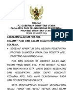 25 Maret 2024, Arahan Pj. Gubsu Pada Pelaksanaan Apel Pagi Di Lingkungan Pemerintah Provinsi Sumatera Utara