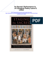 Download Staging The Sacred Performance In Late Ancient Liturgical Poetry Laura S Lieber all chapter