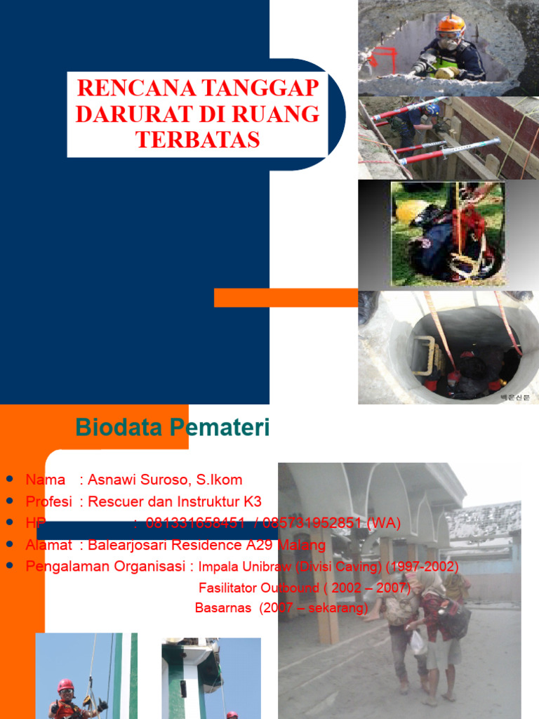 Rencana Tanggap Darurat Ruang Terbatas | PDF