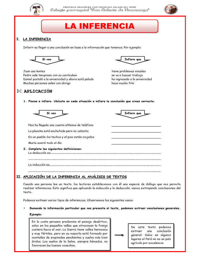 Inferencias en Análisis de Imágenes | PDF | Inferencia | Razonamiento ...