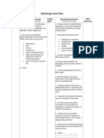 Discharge Care Plan